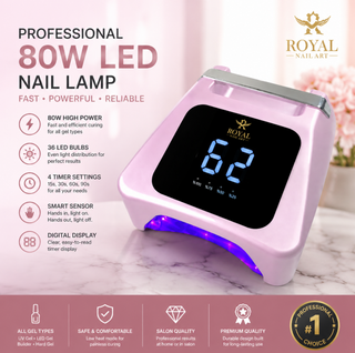 Royal 80W Chrome Color UV/LED Light - LIGHT PINK