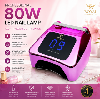 Royal 80W Chrome Color UV/LED Light - DARK PINK