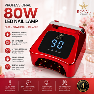 Royal 80W Chrome Color UV/LED Light - RED