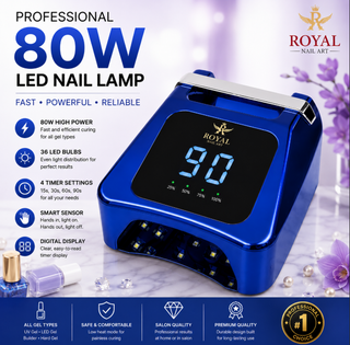 Royal 80W Chrome Color UV/LED Light - BLUE
